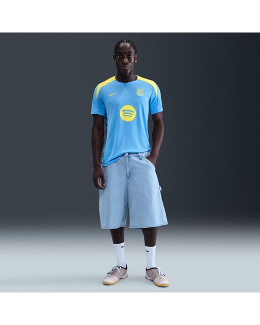 Nike Blue Barcelona Licensed Short Sleeve T-Shirt for men