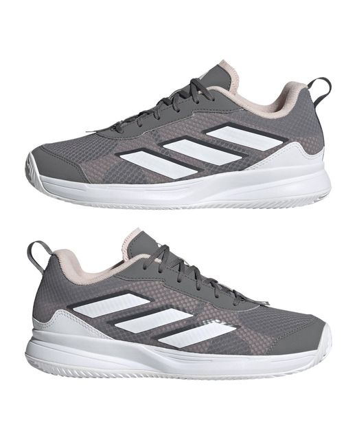 Adidas Gray Avaflash Clay Tennis Shoes