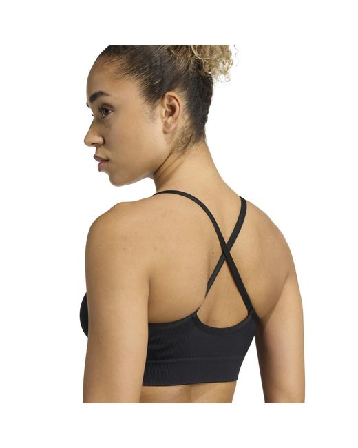 Adidas Black Sleeveless Low Impact Sports Bra