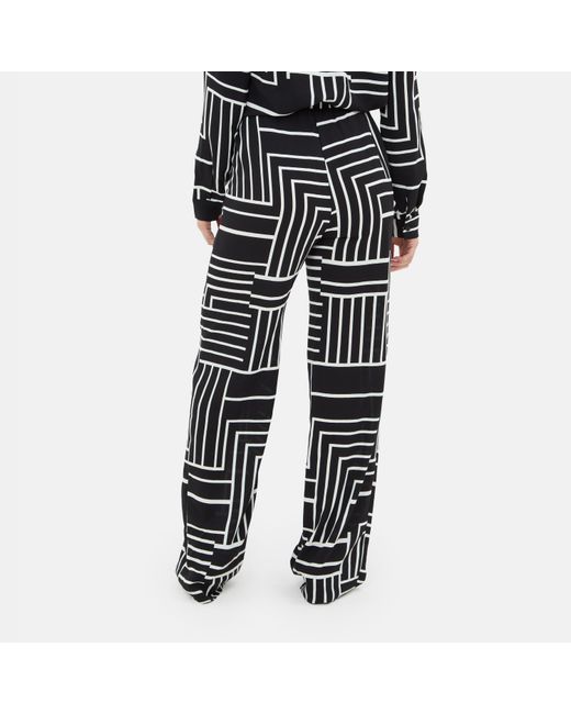 I Saw It First Black Printed Wide Leg Crepe Trouser