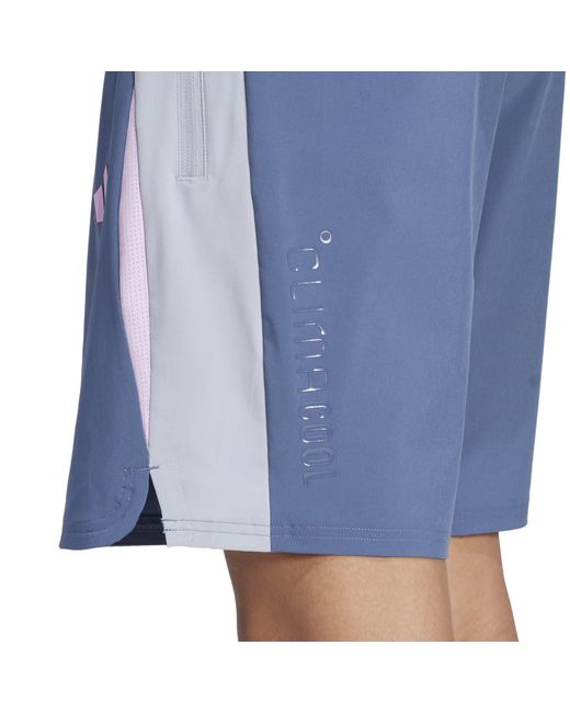 Adidas Blue Climacool Colorblock Shorts for men