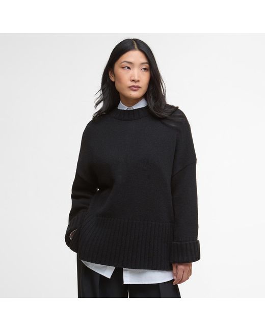 Barbour Blue Sophia Crew Neck Jumper