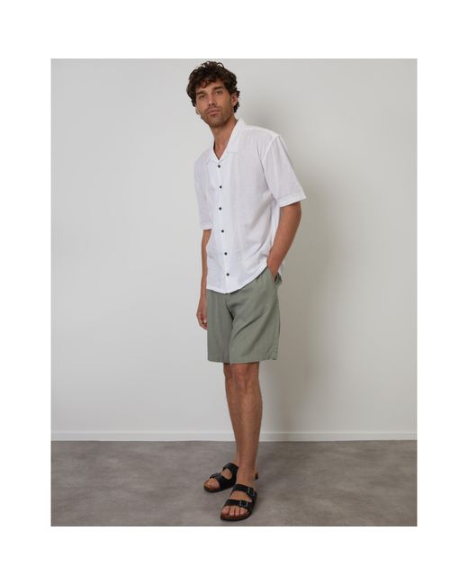 Threadbare Gray Short-Sleeve Bowling Shirt for men