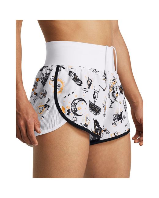 Under Armour White Performance Running Shorts
