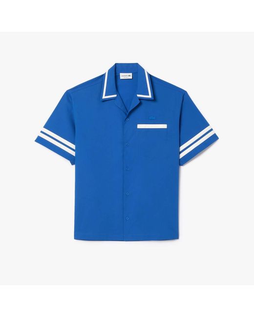 Lacoste Blue Relaxed-fit Print Back Shirt for men