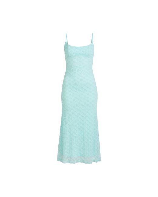 Bardot Blue Adoni Mesh Midi Dress