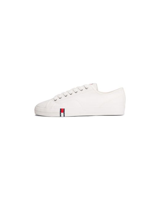 Tommy Hilfiger White Canvas Trainers for men