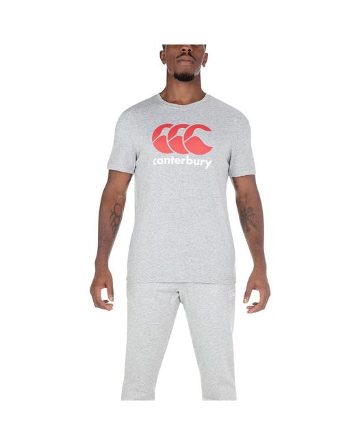 Canterbury Gray Large Logo T Shirt for men