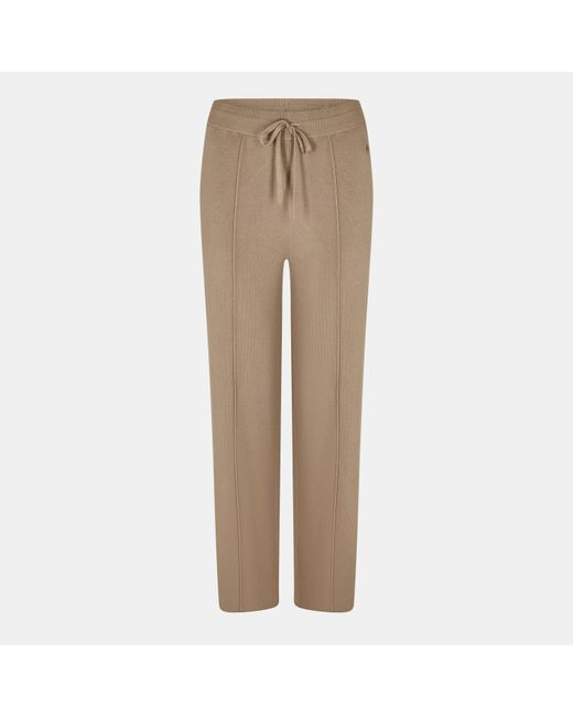 Jack Wills Natural Knitted Pin-Tuck Trousers