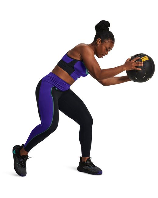 Under Armour Blue Project Rock Colourblock Ankle Gym Leggings