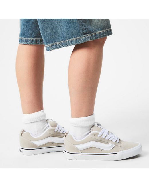 Vans White Knu Skool Shoes for men