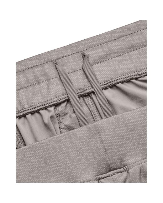 Under Armour Gray Stretch Printed Closed Hem Woven Joggers for men