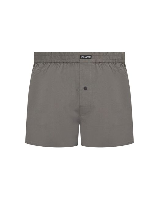 Lyle & Scott Gray Woven Boxer Trunk Underwear for men