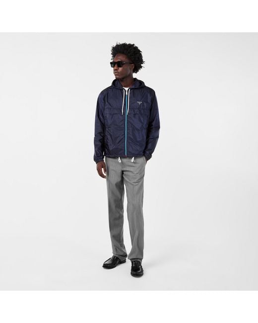 Prada Gray Symbole Rectangle Sunglasses for men