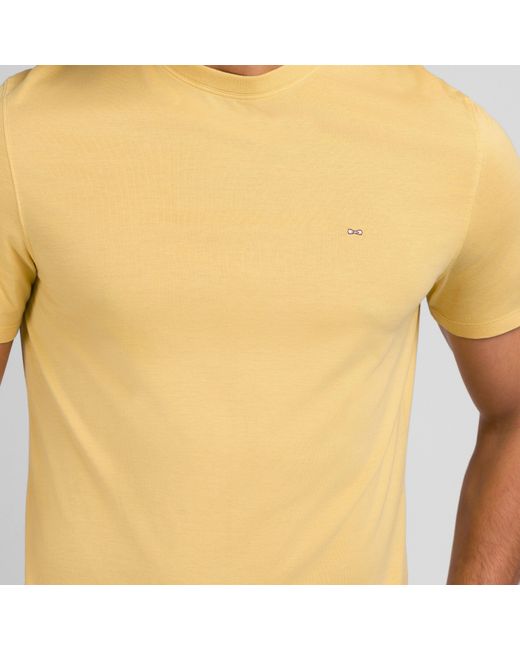 Eden Park Yellow Plain Short-Sleeved T-Shirt for men