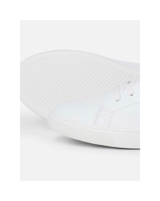 Jack & Jones White Bosley Pu Casual Low-Top Trainers for men