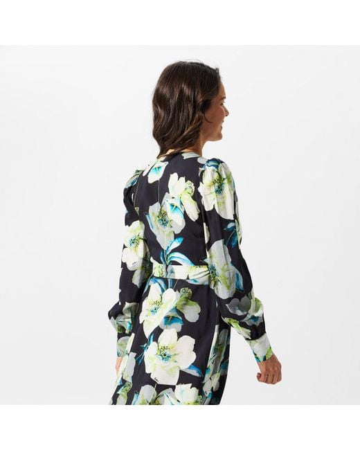 Biba Blue Printed Wrap Dress
