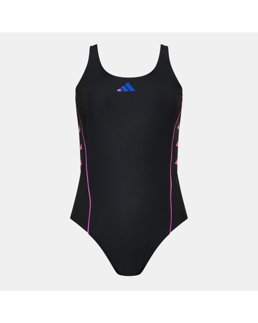 Adidas Black Logo One Piece Swimsuit
