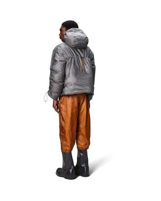 Rains Gray Kevo Vision Waterproof Windproof Short Puffer Jacket for men