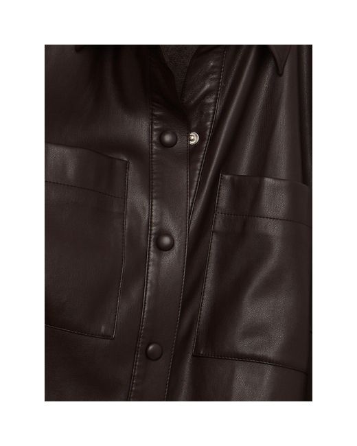 Phase Eight Brown Aphia Faux Leather Shacket