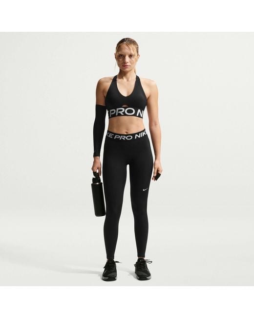 Nike Black Pro Mid-Rise Full-Length Leggings