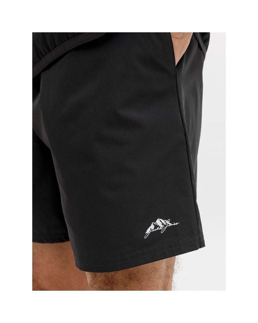 Jack & Jones Black Windbreaker And Shorts Set for men
