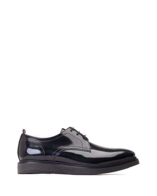 Base London Black Roly Plain Toe Derby for men