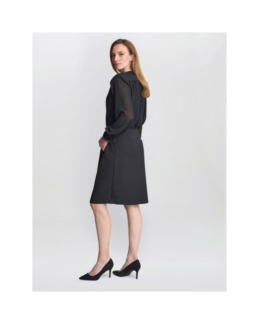 Gina Bacconi Black Rae Sequin Jersey Dress