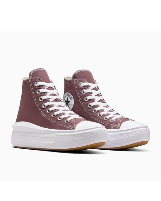 Converse Purple Chuck Taylor All Star Mov Canvas High-Top Trainers