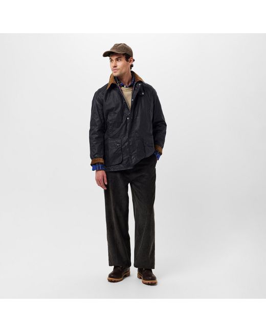 Barbour Blue Ashby Water Resistant Windproof Long Sleeve Wax Jacket for men