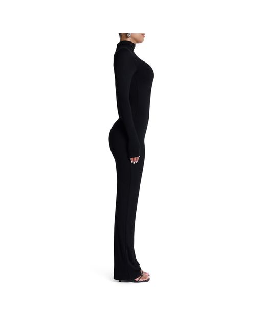 Naked Wardrobe Black Sculpt Straight Leg Jumpsuit