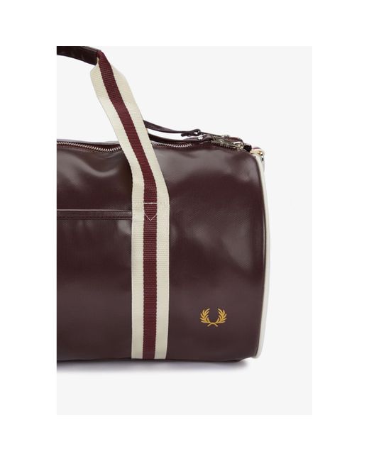 Fred Perry Brown Classic Barrel Bag for men