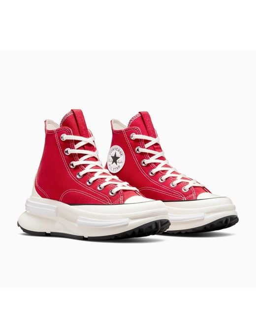 Converse Red Adults Run Star Legacy Platform Trainers