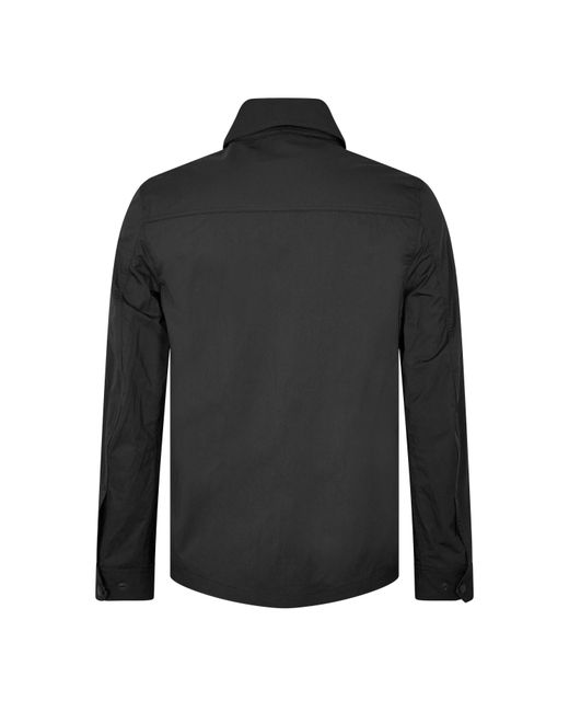 Belstaff Black Stride Zip Collar Long Sleeve Overshirt for men