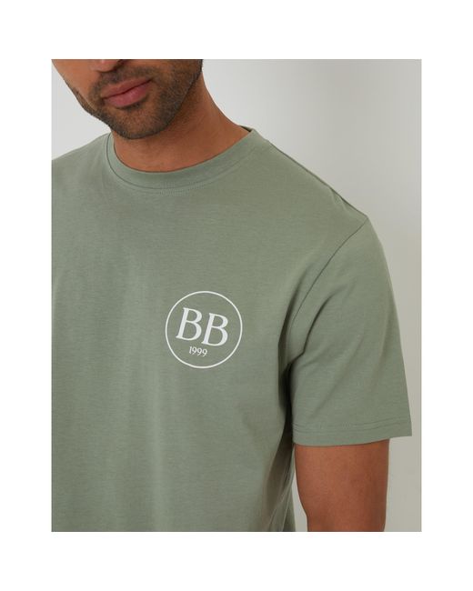 Threadbare Green Rune Regular Fit T-Shirt for men