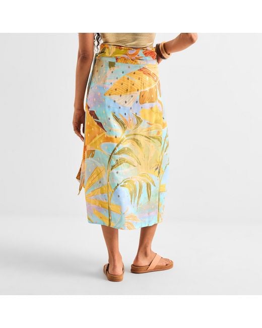 Never Fully Dressed Metallic Sky Jaspre Wrap Skirt