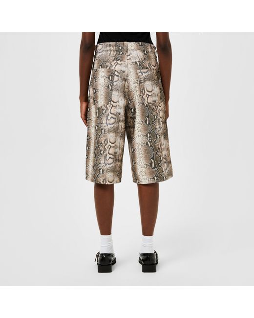 Jaded London Natural Faded Animal Print Jorts
