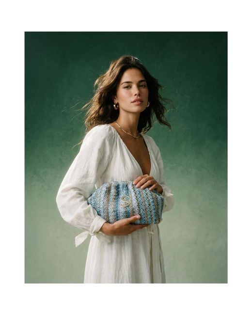 Sorena Blue Clutch Bag