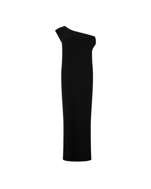 Norma Kamali Black Shoulder Long Maxi Dress