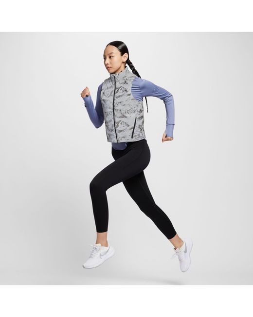 Nike Blue Swift Therma-Fit Adv Reflective Running Vest