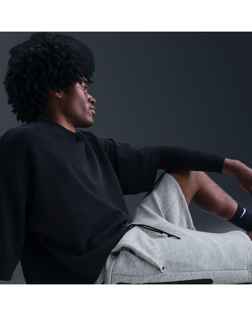 Nike Black Sportswear Tech Fleece Shorts for men