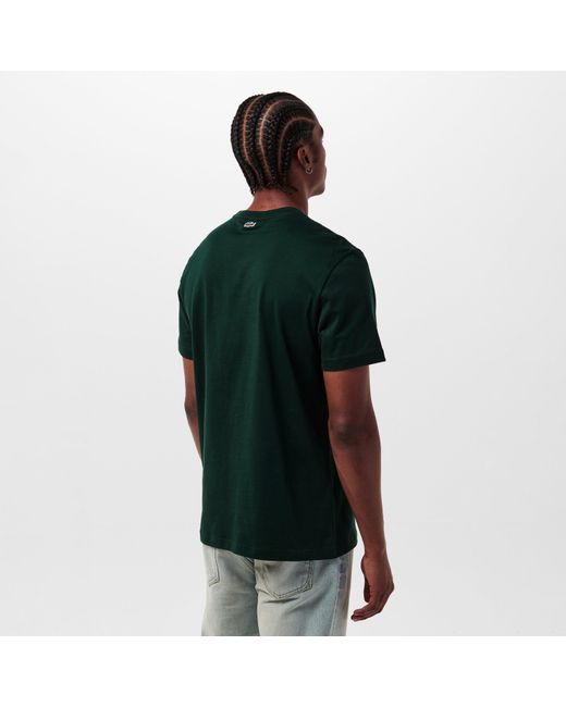 Lacoste Green Large Croc Regular Fit T-Shirt for men
