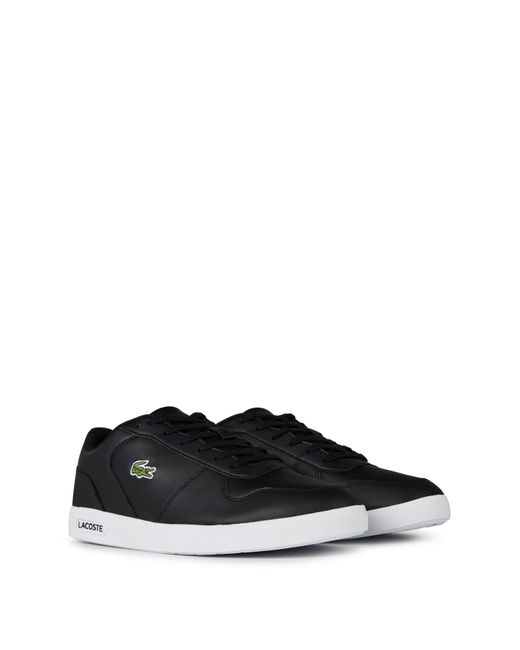 Lacoste Black Lace Up Logo Trainers for men