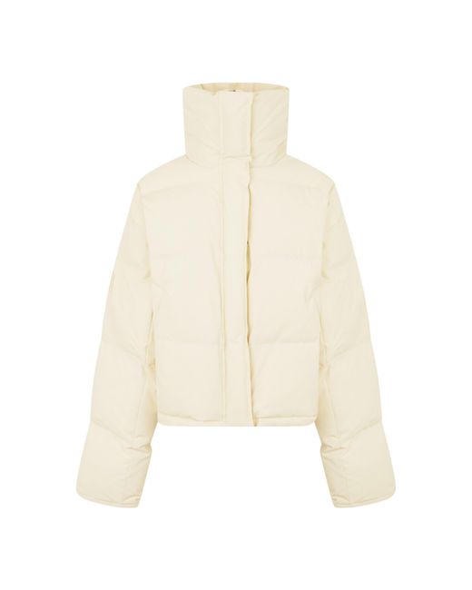 DKNY Natural Cropped Short Puffer Jacket