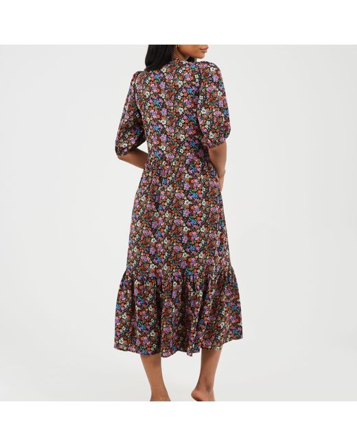 Brave Soul Brown V Neck A Line Dress