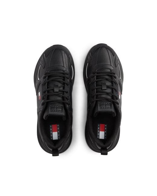 Tommy Hilfiger Black Tj Lth Runner Sn71 for men