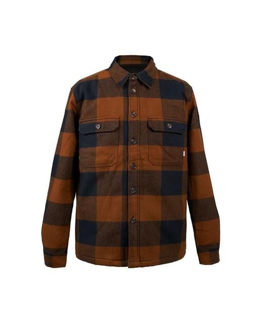 Firetrap Brown Lined Shacket for men