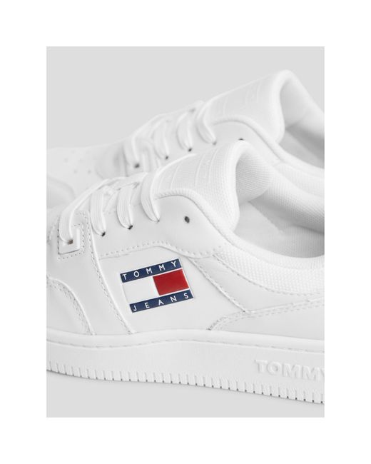 Tommy Hilfiger White Essential Retro Basketball Trainers