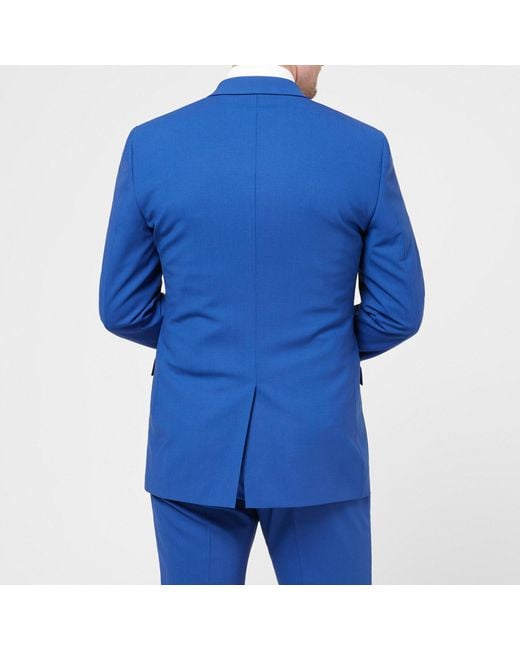 Without Prejudice Blue Perrin Slim Fit Suit Jacket for men