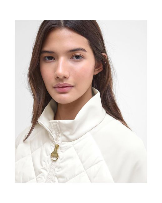 Barbour White B.Intense Ebony Diamond Quilted Jacket